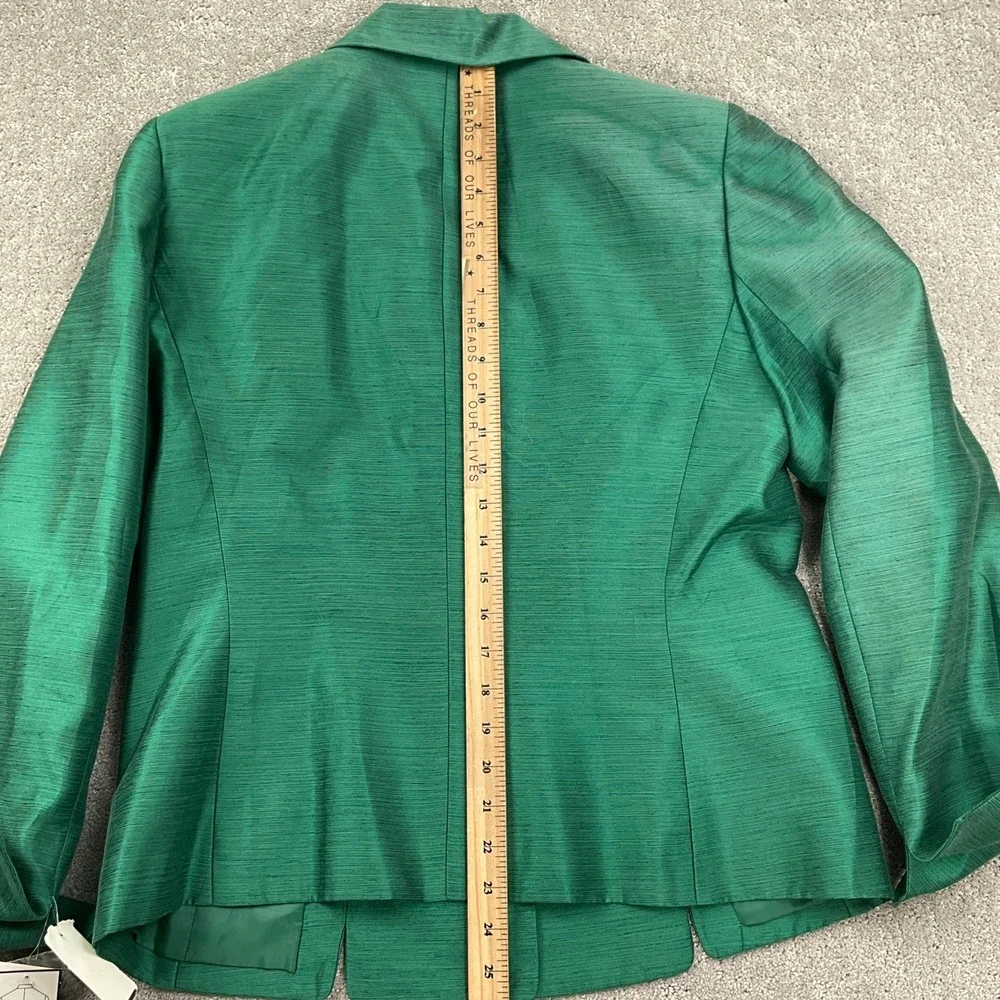 LE SUIT ESSENTIALS Skirt Set Womens Blazer 12 Skirt 16 Green Holiday‎ 2pc Flaws